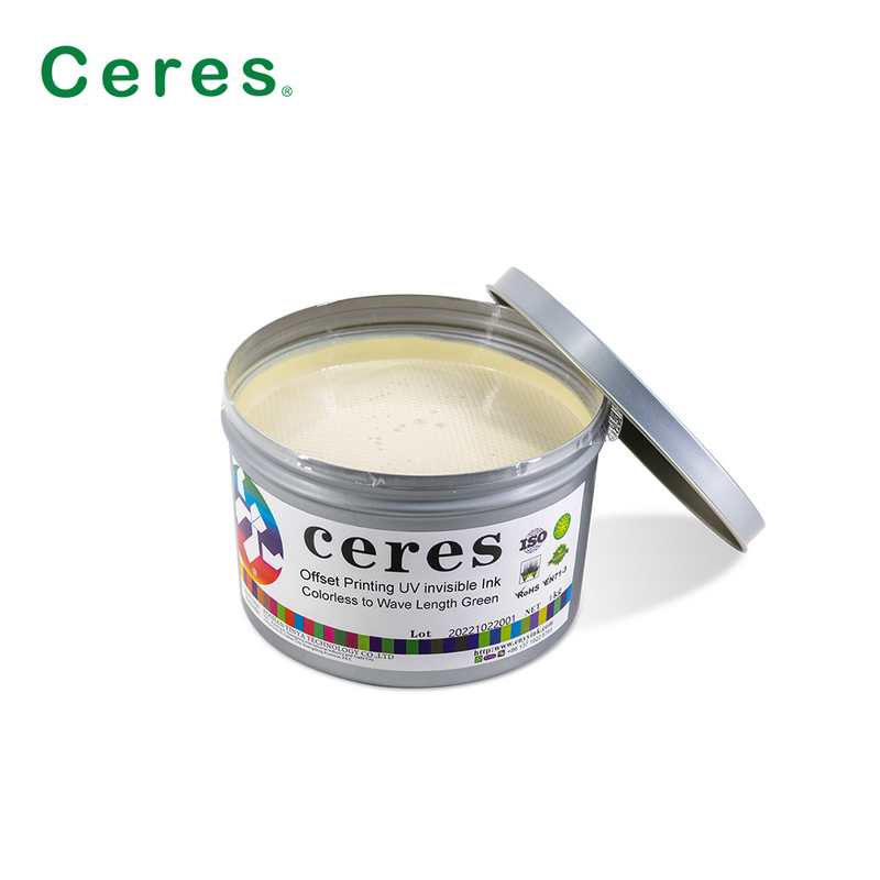 800nm Ceres UV インク 無色から緑まで