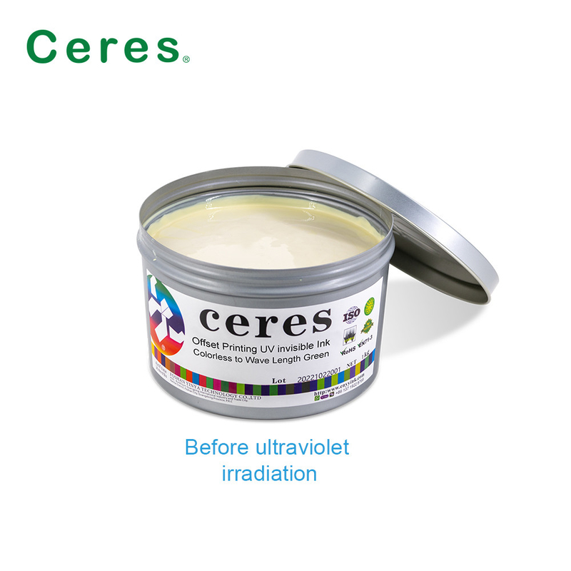 800nm Ceres UV インク 無色から緑まで