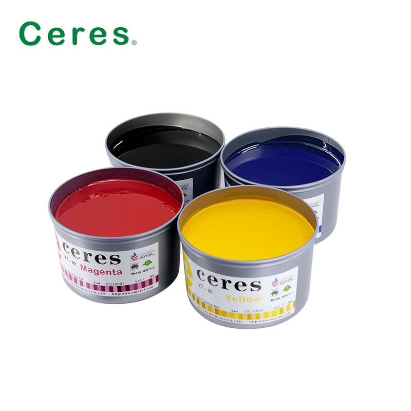 明るい色 オフセット印刷 インク 紙 高光 CMYK インク マジェント