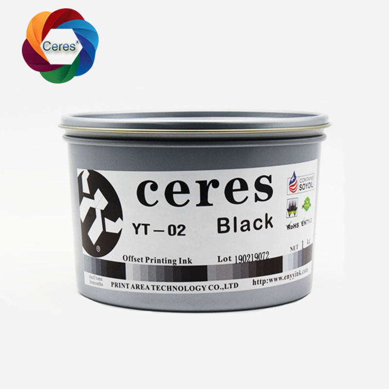 CERES 高濃度 有毒でないUVオフセット印刷インク紙 CMYK色 1kg/缶