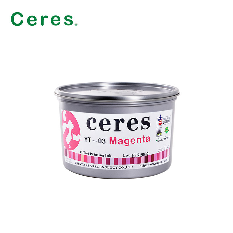 エコフレンドリー EN71-3 適合性溶媒ベースのオフセット印刷インク YT-03 高品質印刷のためのCMYKインク