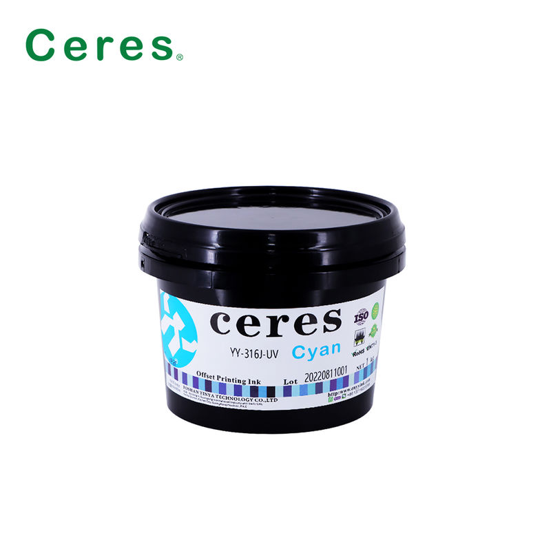 EN71-3 認定A+グレードのUVオフセットインク,高品質CMYK印刷のための1年間の有効性