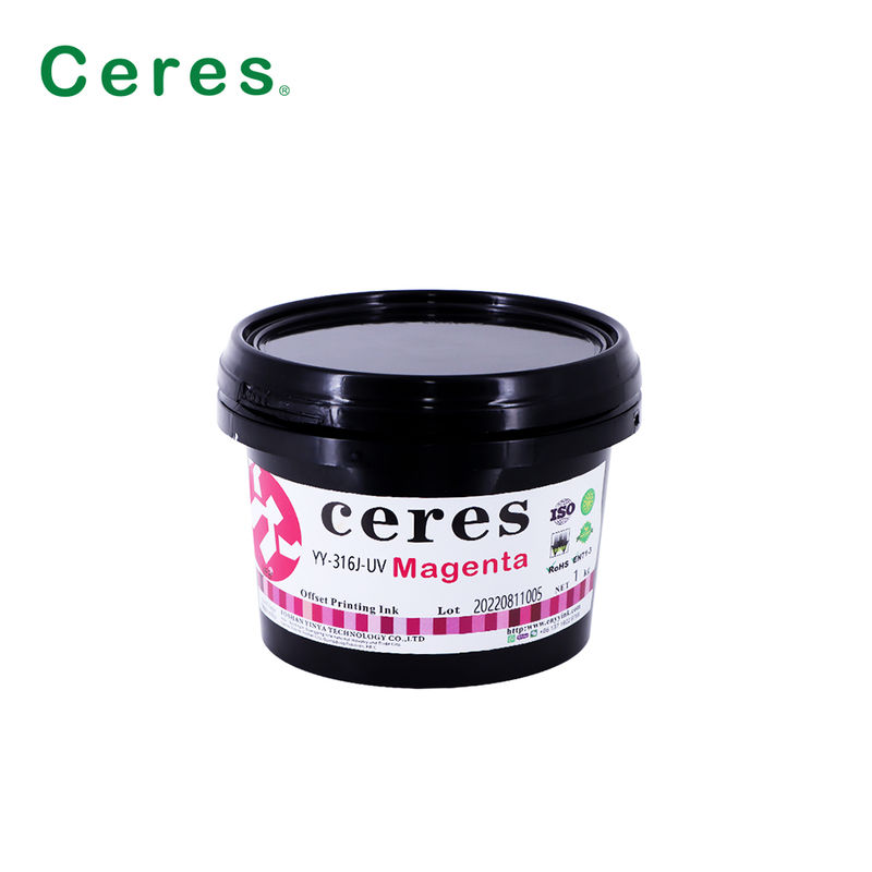 EN71-3 認定A+グレードのUVオフセットインク,高品質CMYK印刷のための1年間の有効性