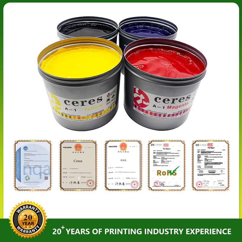ISO9001 Certified EN71-3 Conforming Soybean Offset Printing Ink with 36 Months Shelf Time