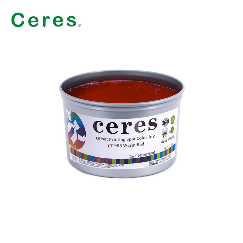 迅速乾燥 YT-905 温かい赤色パントンスポット色 オフセット印刷インク 高密度
