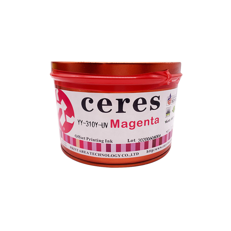 1kg 缶 UV オフセット印刷 インク CMYK 反射 青い点 色 インク 溶剤 ベース